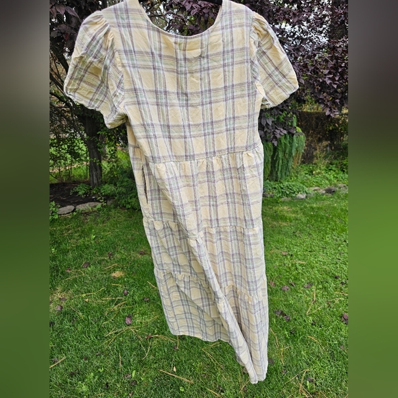 Piper & Scoot Beecher Plaid Dress in Cream M - Picture 4 of 9